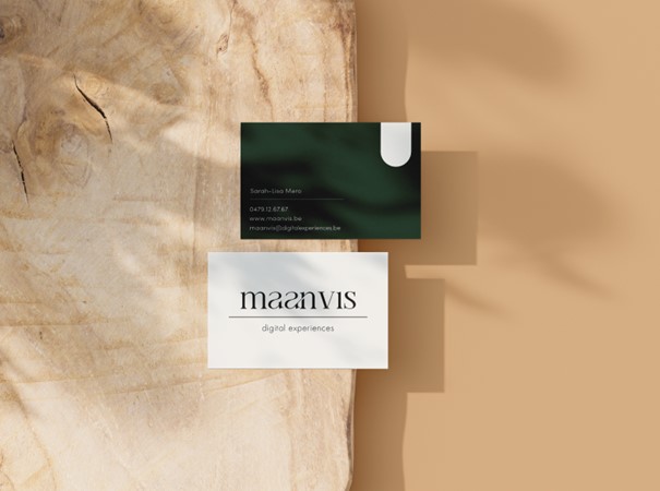 maanvis business cards mockup with Photoshop